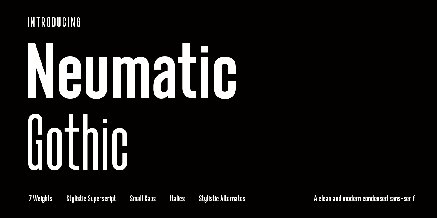 Example font Neumatic Gothic #1